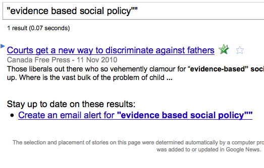 evidence based social policy